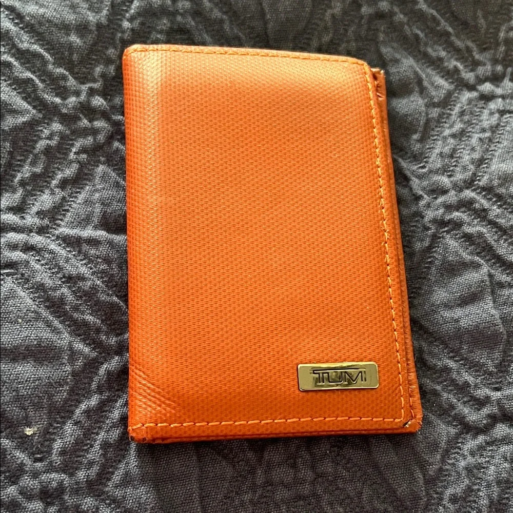 Tumi Vibrant Orange Card Holder